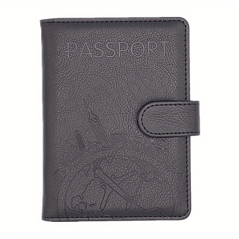Leather Passport Holder RFID Blocking Travel Wallet