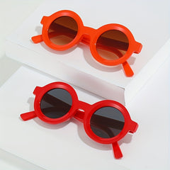 Y2K Round Sunglasses Retro Jelly UV400 Sun Shades Glasses