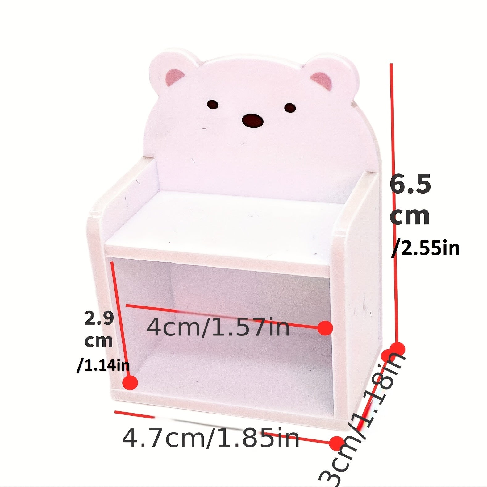 1:12 Little Bear Bookshelf Dollhouse Desk Shelf Furniture