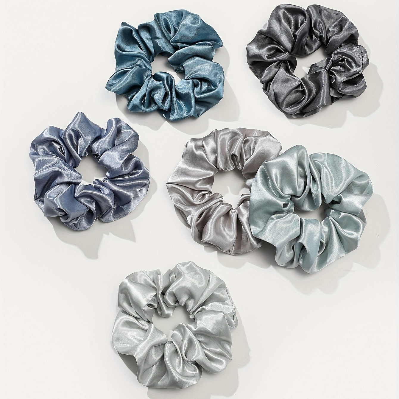 12pcs Large Satin Scrunchie Hair Tie Silky Hair Rope Hair Accessories