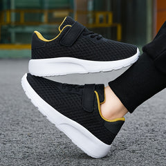 Boy's Breathable Sneakers Comfy Non Slip Soft Sole Shoes for Outdoor Activities