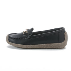 Women's Metallic Chain Loafers Slip On Lightweight Soft Sole Shoes