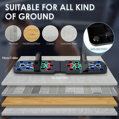 Portable Chest & Abdominal Muscle Trainer Push Up Board for Home & Gym Exercise
