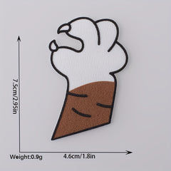 3pcs Dog Paw Cloth Stickers Patches Iron On Sew On Embroidered Applique