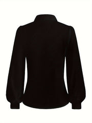 Women's Plus Size Ruched Long Sleeve Casual Blouse