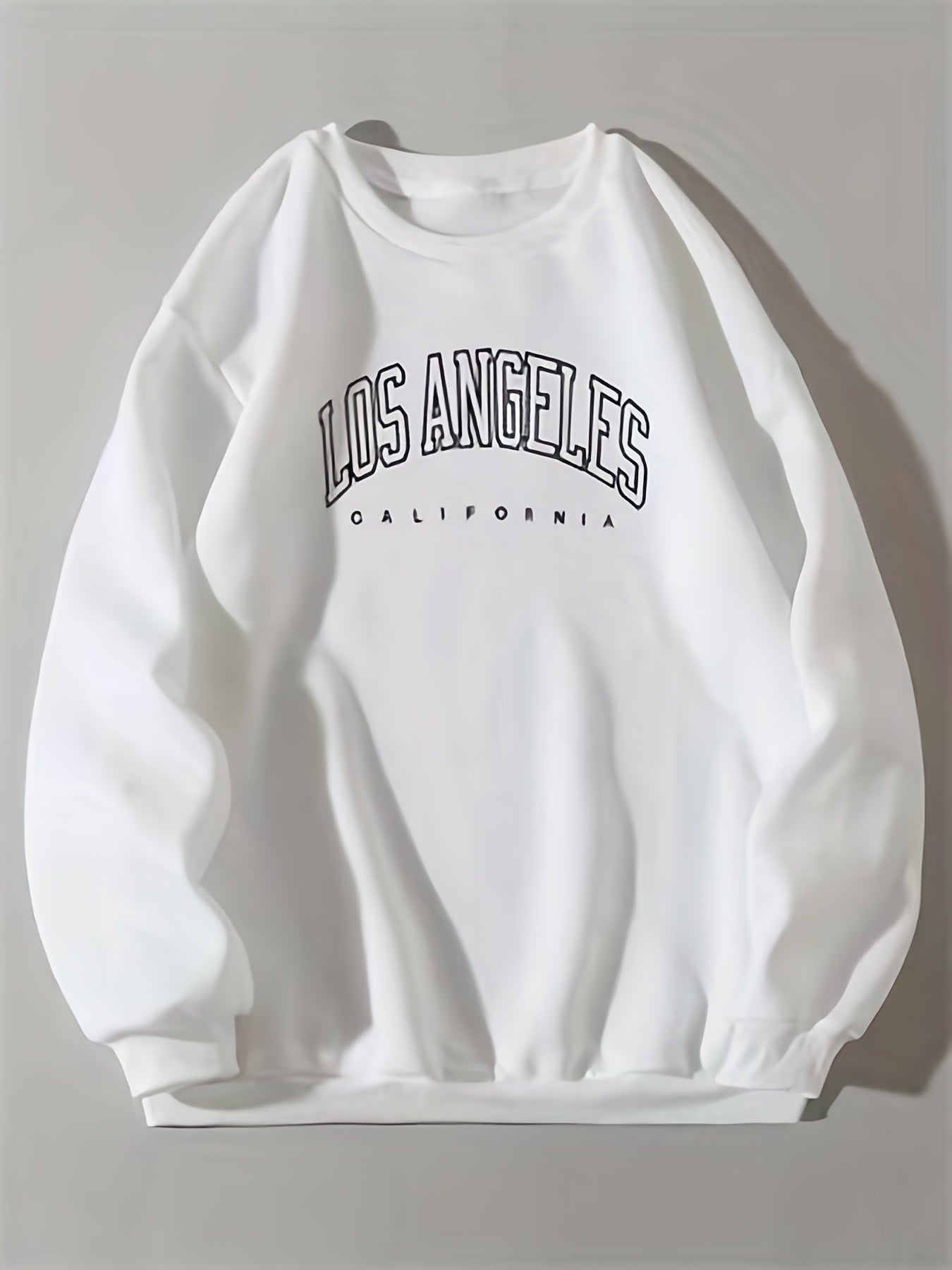 Los Angeles Preppy Sweatshirt Long Sleeve Casual Crew Neck Fall Winter Clothing