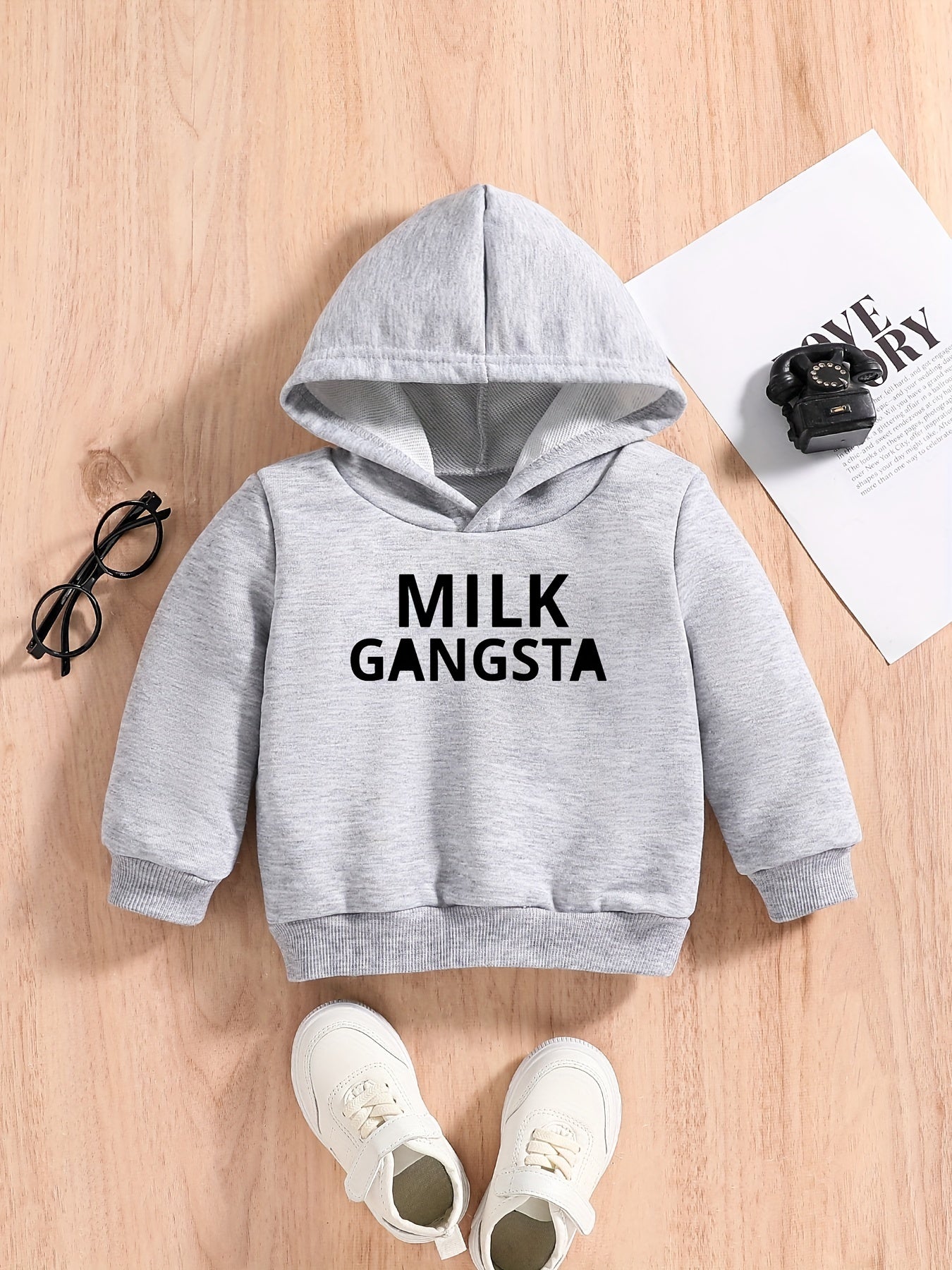 Funny Letter Print Baby's Pullover Hoodie