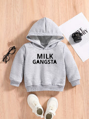 Funny Letter Print Baby's Pullover Hoodie