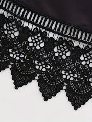  Rose Print Lace Tank Top Women's Sleeveless Casual Top