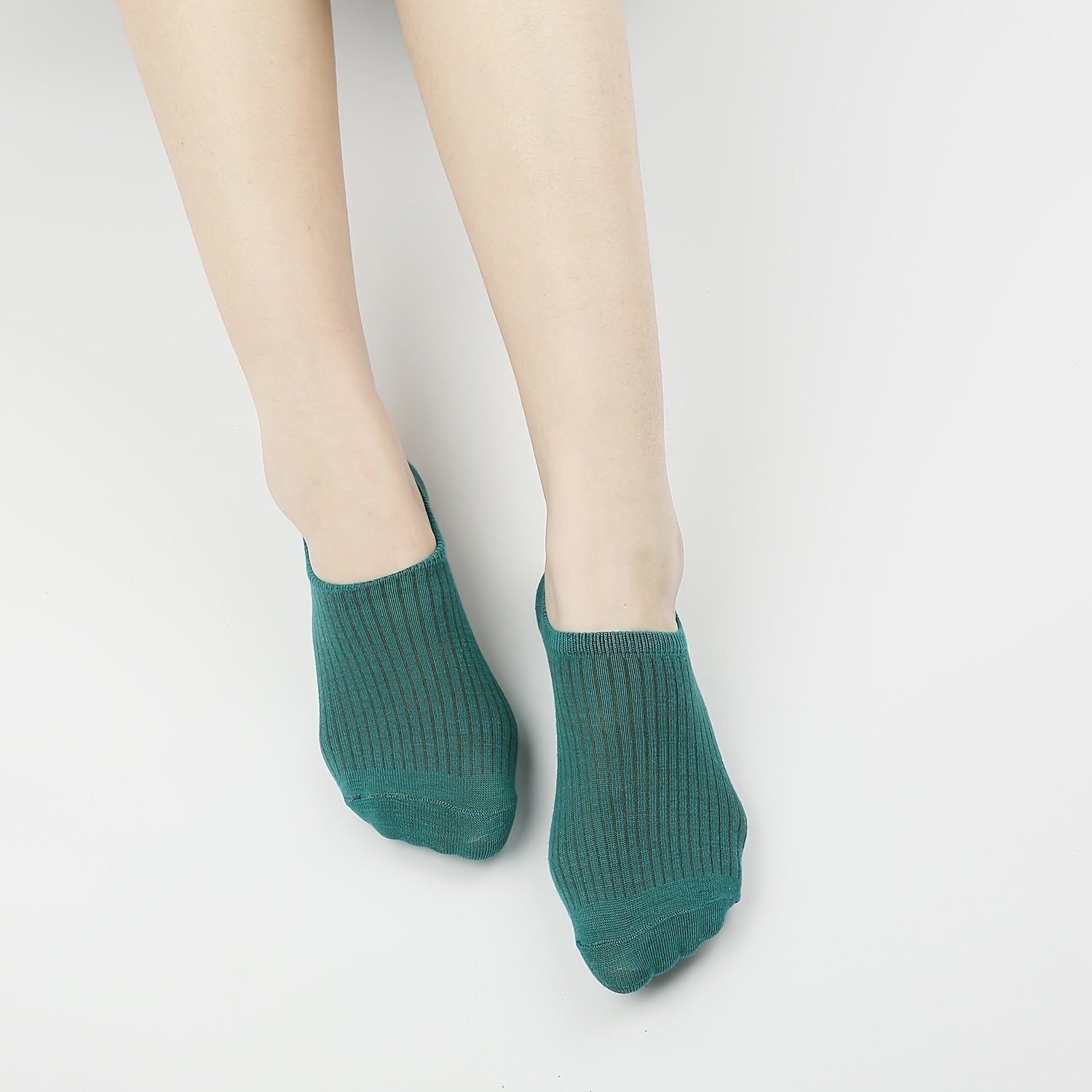 5 Pairs Solid Ankle Socks Women's Stockings