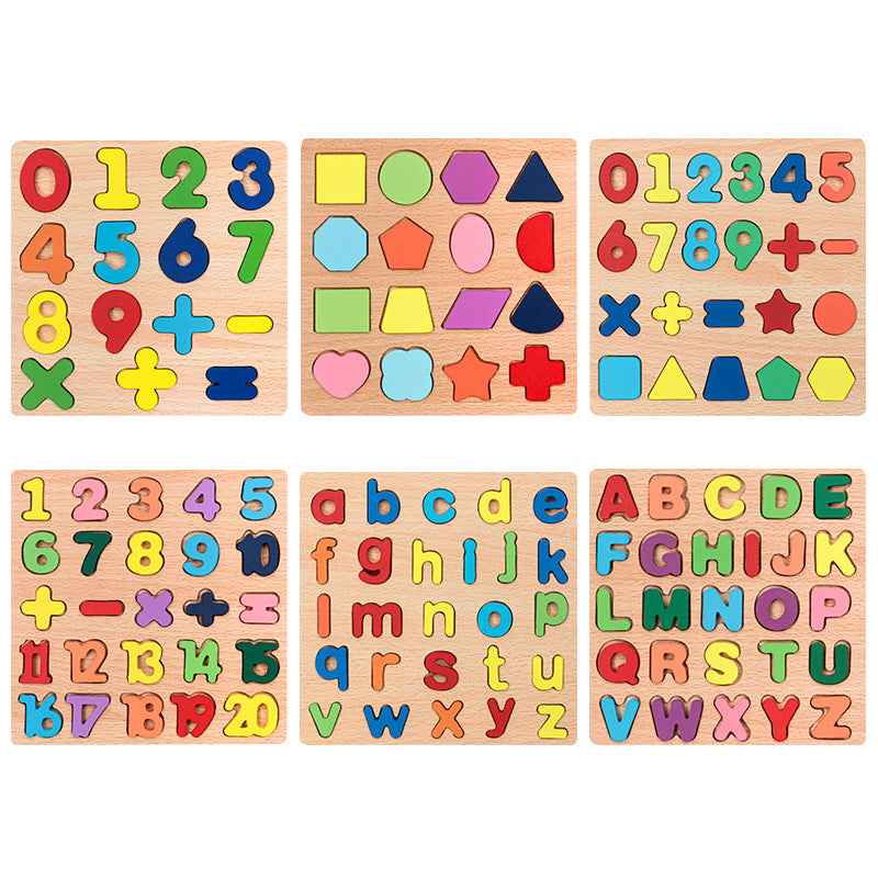 Wooden Alphabet Puzzle for Kids - Early Education Building Blocks