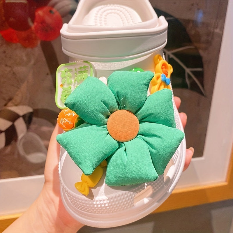 Shoe Accessories Chain Jelly Big Flower Bear DIY Decoration