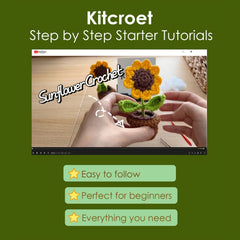 Crochet Kit For Beginners Sunflower Potted Plants Set