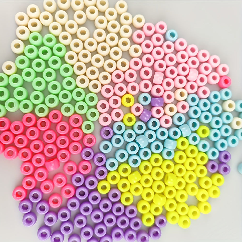 100pcs 24inch Mixed Line Acrylic Column Tube Pony Beads