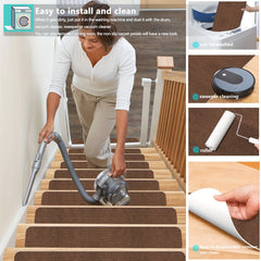 15pcs Non Slip Carpet Stair Treads for Wood Steps