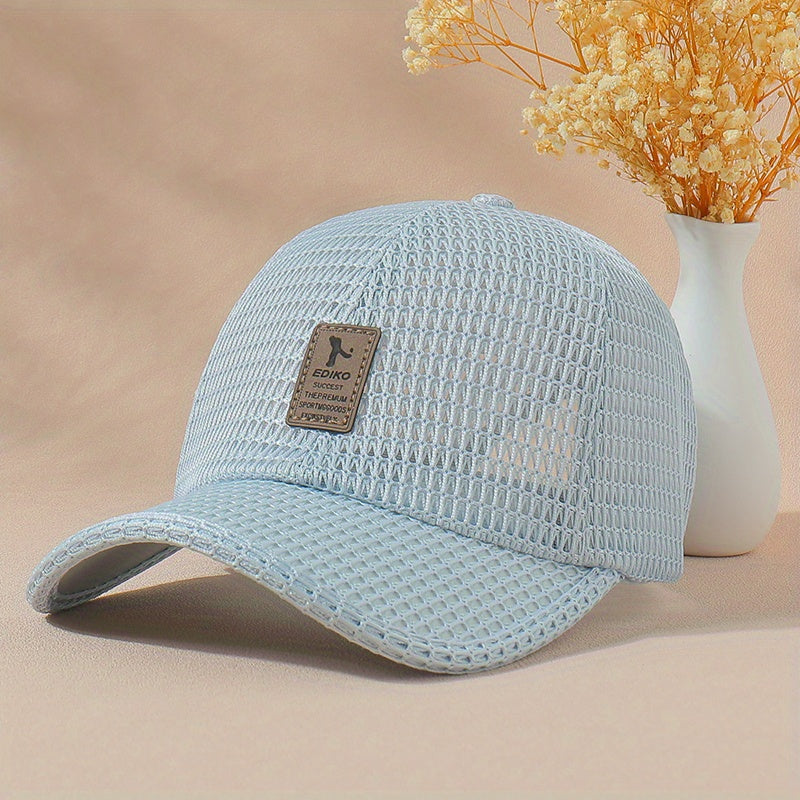 Mesh Hollow Breathable Trucker Hat Unisex Sunscreen Baseball Cap
