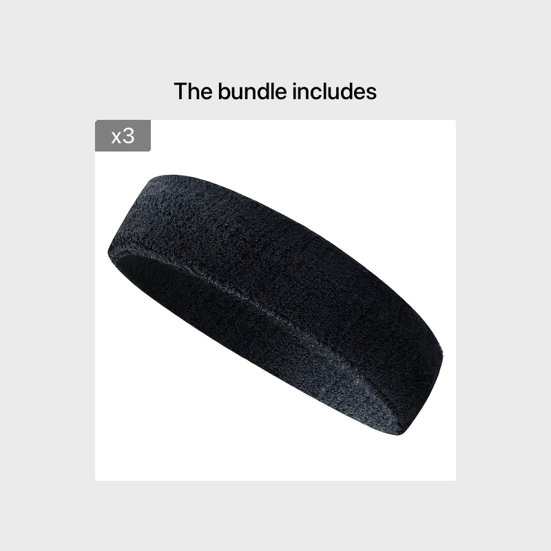 Cotton Sport Headband Non slip Elastic Sweatband