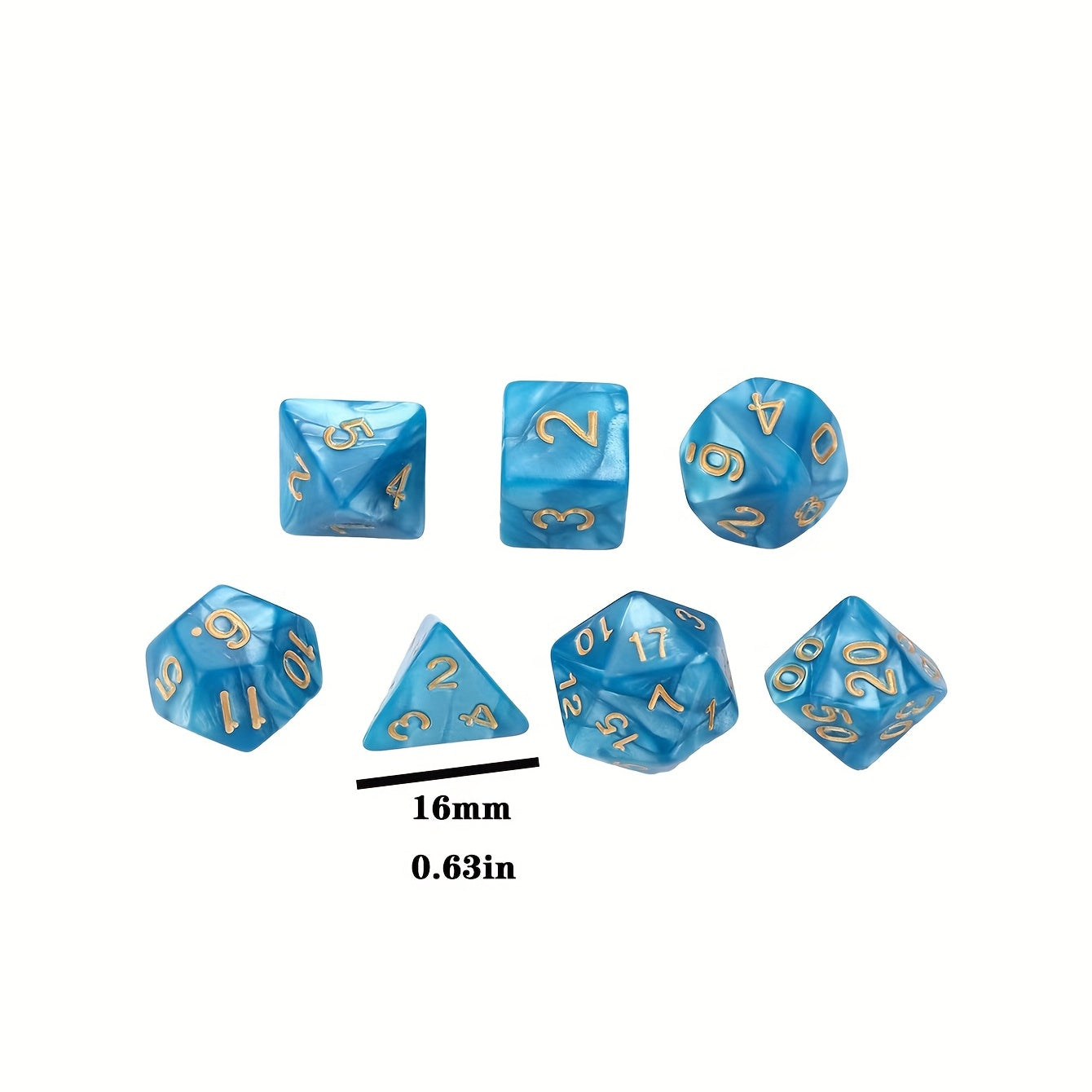 7pcs Polyhedral Dice Set Game Accessories