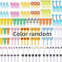 120pcs Animal Food Picks for Bento Boxes Mini Forks