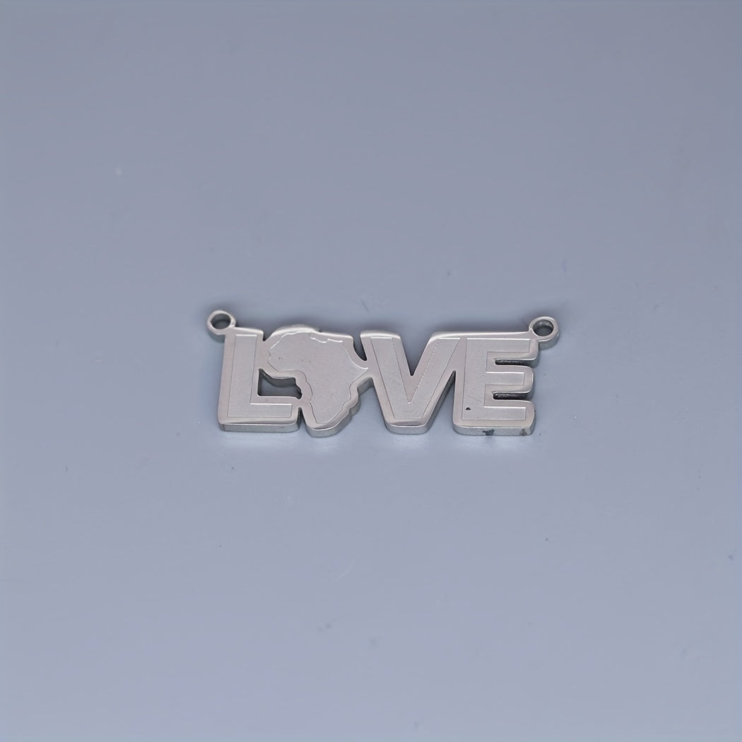 Minimalist Stainless Steel African Continental Pendant Necklace