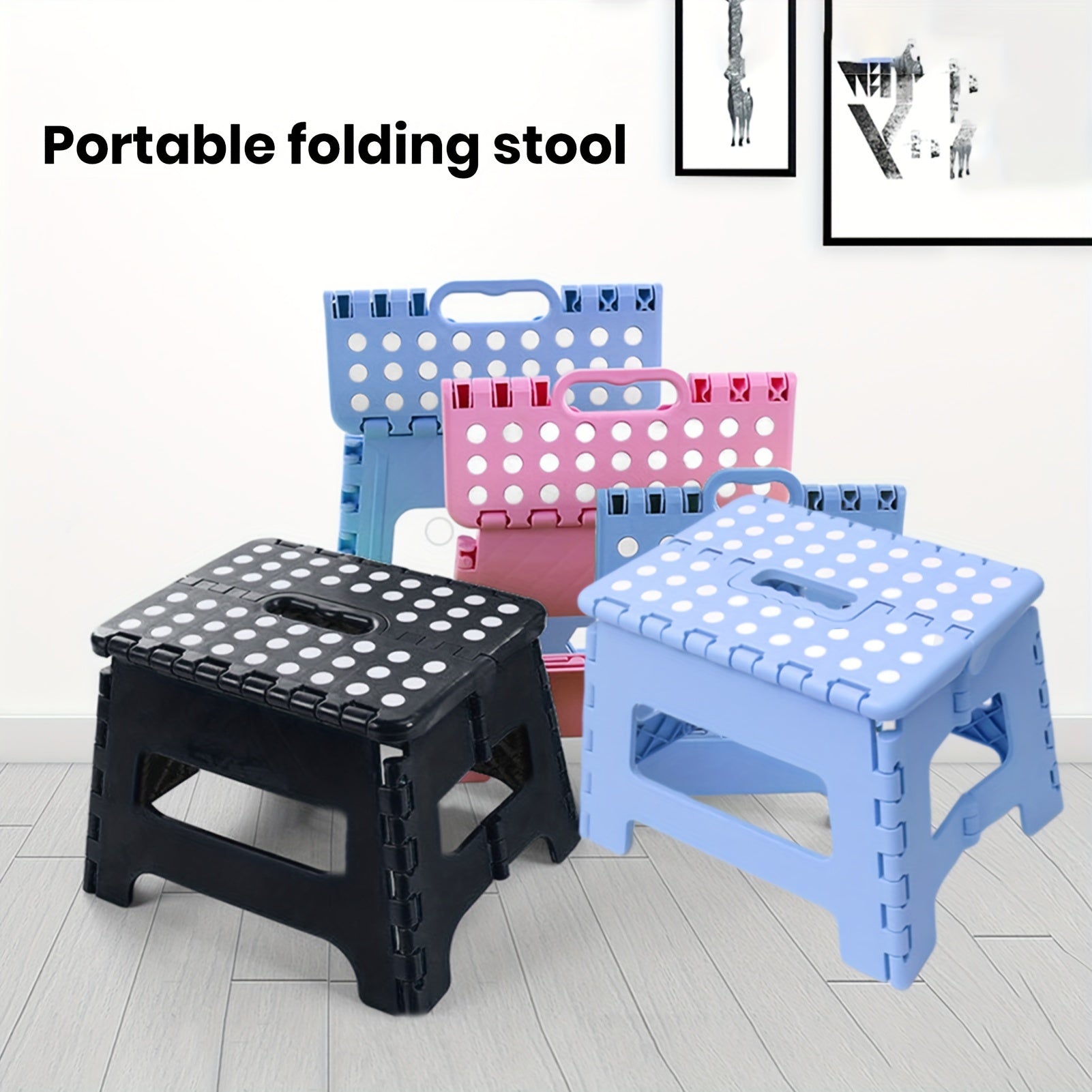 Portable Plastic Folding Stool for Outdoor Picnic