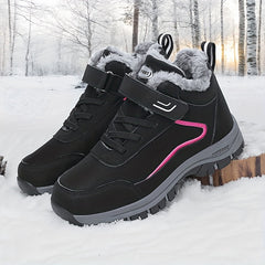 Plush Fur Lined Slip On Thermal Snow Shoes - Winter Sport Shoes