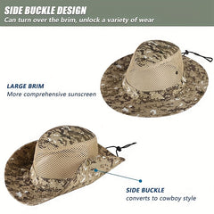 Camouflage Fishing Hat Sun Protection Bucket Hat for Outdoor Activities