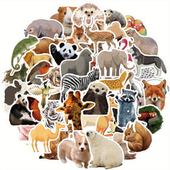 50pcs Animal Documentary Vinyl Waterproof Stickers for Adults