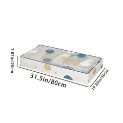 Waterproof PVC Underbed Storage Bag Clothes Blanket Organizer Dustproof Quilt