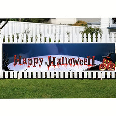Halloween Banner Pumpkin Outdoor Flag Courtyard Sign Decoration