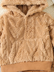 Baby Furry Thermal Set Hoodie & Pants Outfit