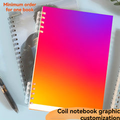 Custom Cover Spiral Notebook Soft Cover Water Resistant Plain Paper