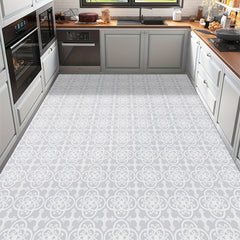 15pcs Adhesive Floor Sticker Peel And Stick Floor Tiles Kitchen Bathroom Living