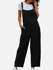 Sleeveless Wide Leg Jumpsuit Casual Loose Waist