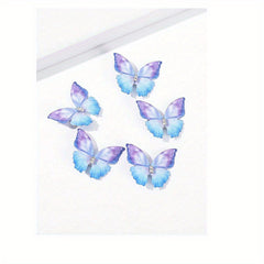 5pcs Colorful Butterfly Hair Clip Side Hair Bang Braids Women Girls Sweet Clip