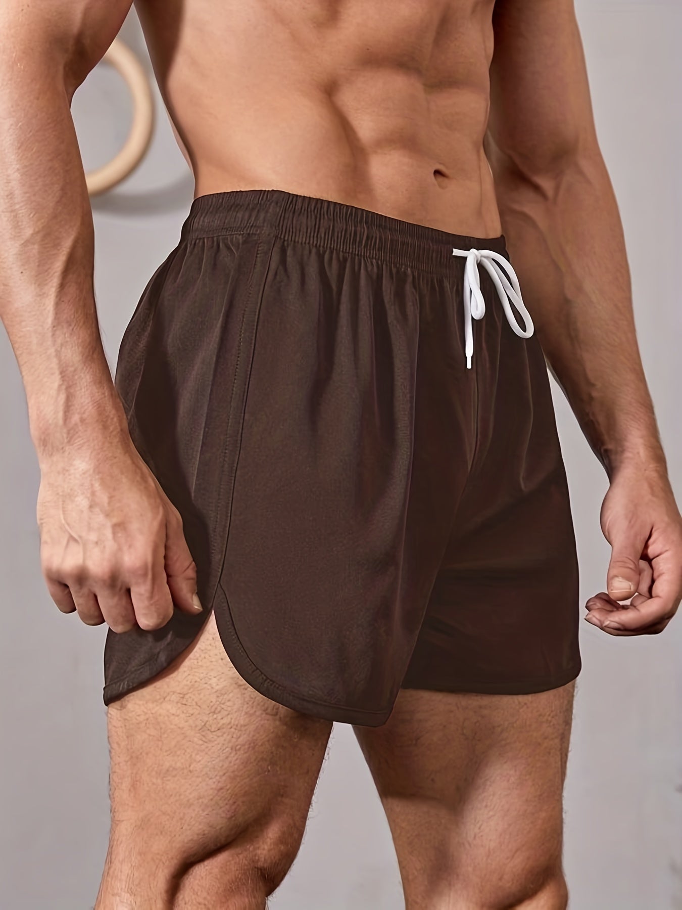 Men's Parallel Line Drawstring Shorts