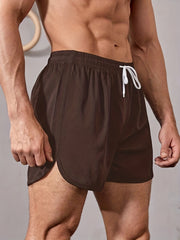 Men's Parallel Line Drawstring Shorts