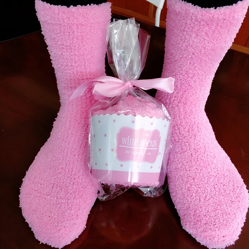 Warm & Fuzzy Coral Fleece Mid Tube Socks