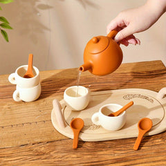 Silicone Afternoon Tea Pretend Play Toy for Parent Child Game