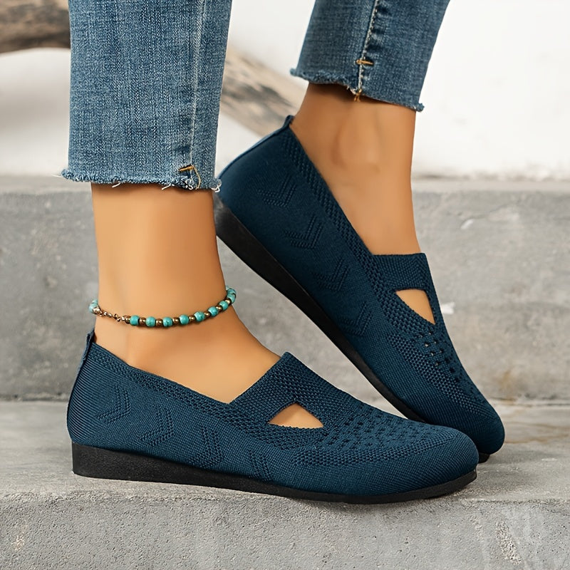 Women's Lightweight Breathable Knit Flat Shoes