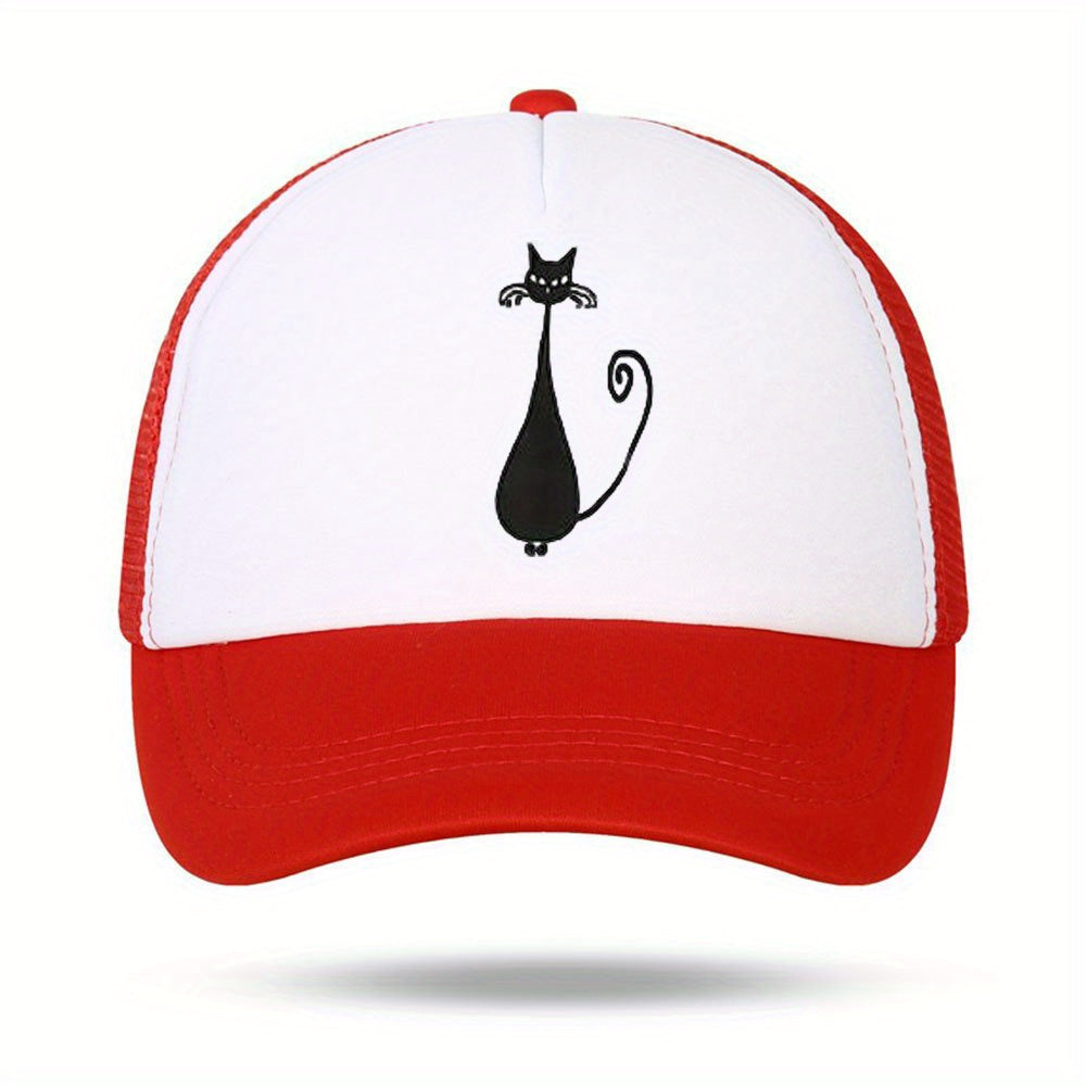 Cat Print Outdoor Sunshade Breathable Baseball Cap