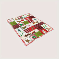 Christmas Decoration Throw Blanket Winter Warm Soft Flannel Lightweight Blanket