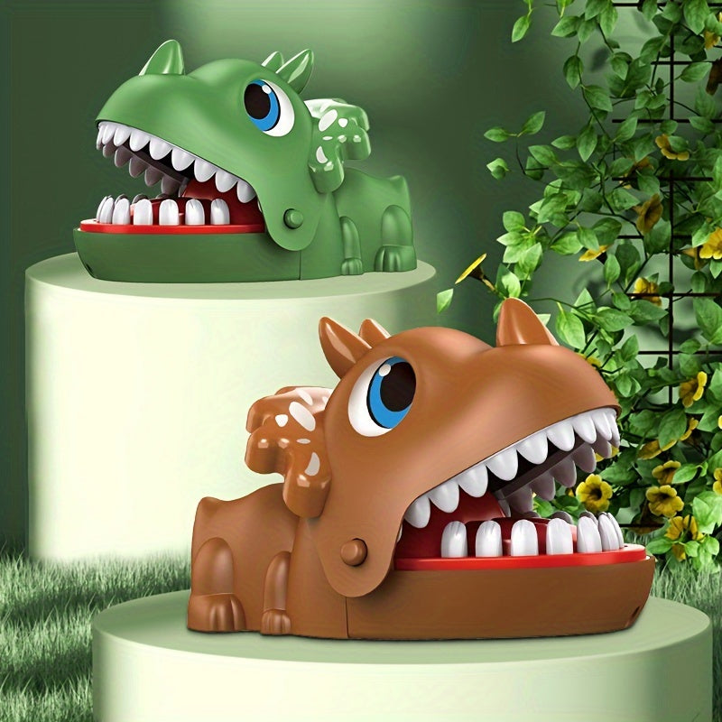 Colorful Dinosaur Finger Biting Toy Interactive Family Game Soft Tipped