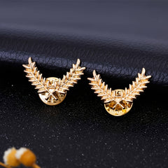 Yellow Wheat Collar Pin Brooches for Couples
