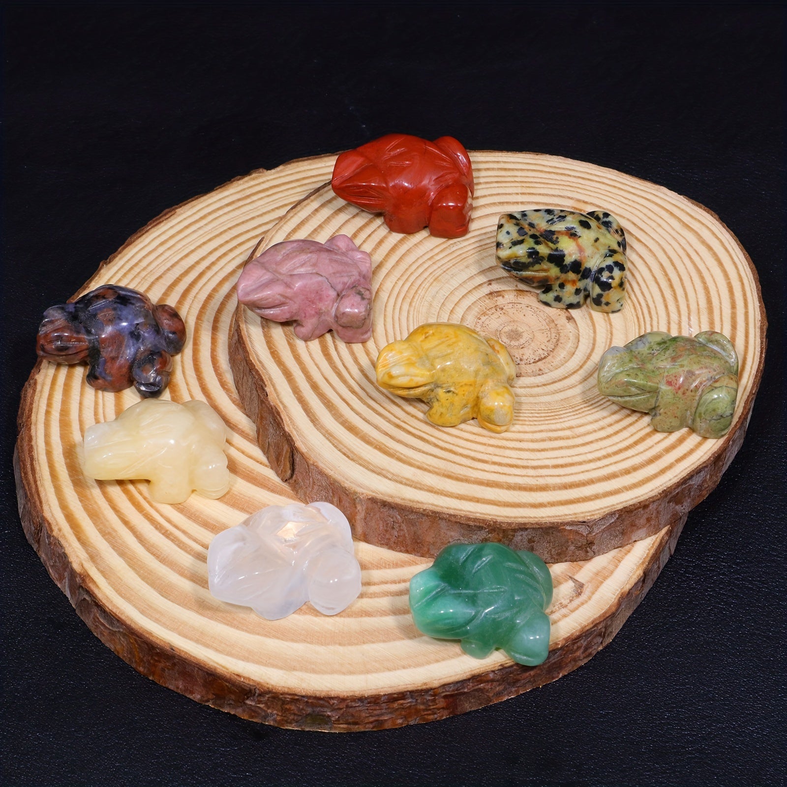 Crystal Frog Ornament Natural Crystal Crafts Holiday Gift