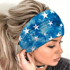Stars Pattern Sports Headband Yoga Fitness Workout Sweatband Hair Accessories