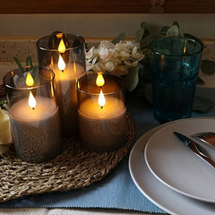 8 Mode Remote Control Gray Electronic Candle Lamp