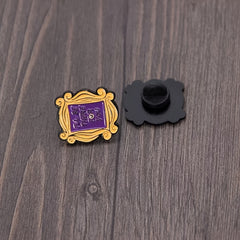 Cartoon Frame Brooch, I'll Be By Your Side Letter Brooch, Cute Gift for Friends
