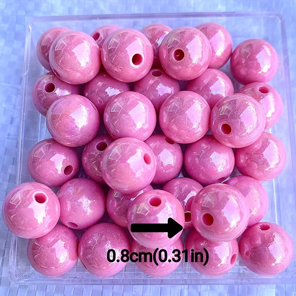 8mm Candy Acrylic Round Beads Pastel for Jewelry Making DIY Crafts