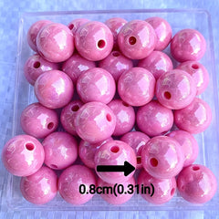 8mm Candy Acrylic Round Beads Pastel for Jewelry Making DIY Crafts